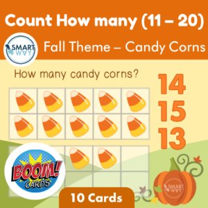 count candy corns 11-20 boom cards