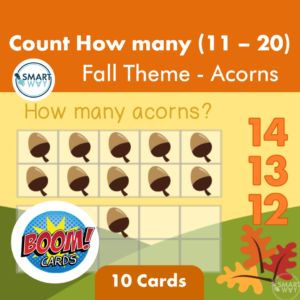 count acorns 11-20 boom cards