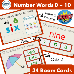 number words 0-10 boom cards