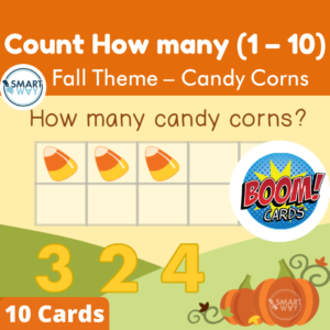 count candy corns 1-10 boom cards