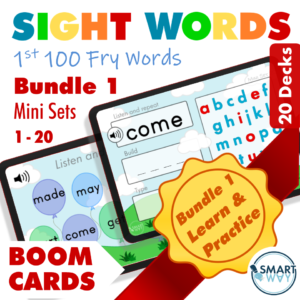 high frequency, sight words, fry sight words, boom cards bundle