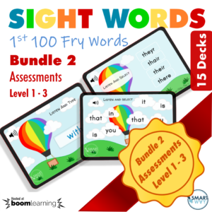 first fry sight words, high frequency words, boom cards