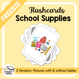 school supplies free flashcards