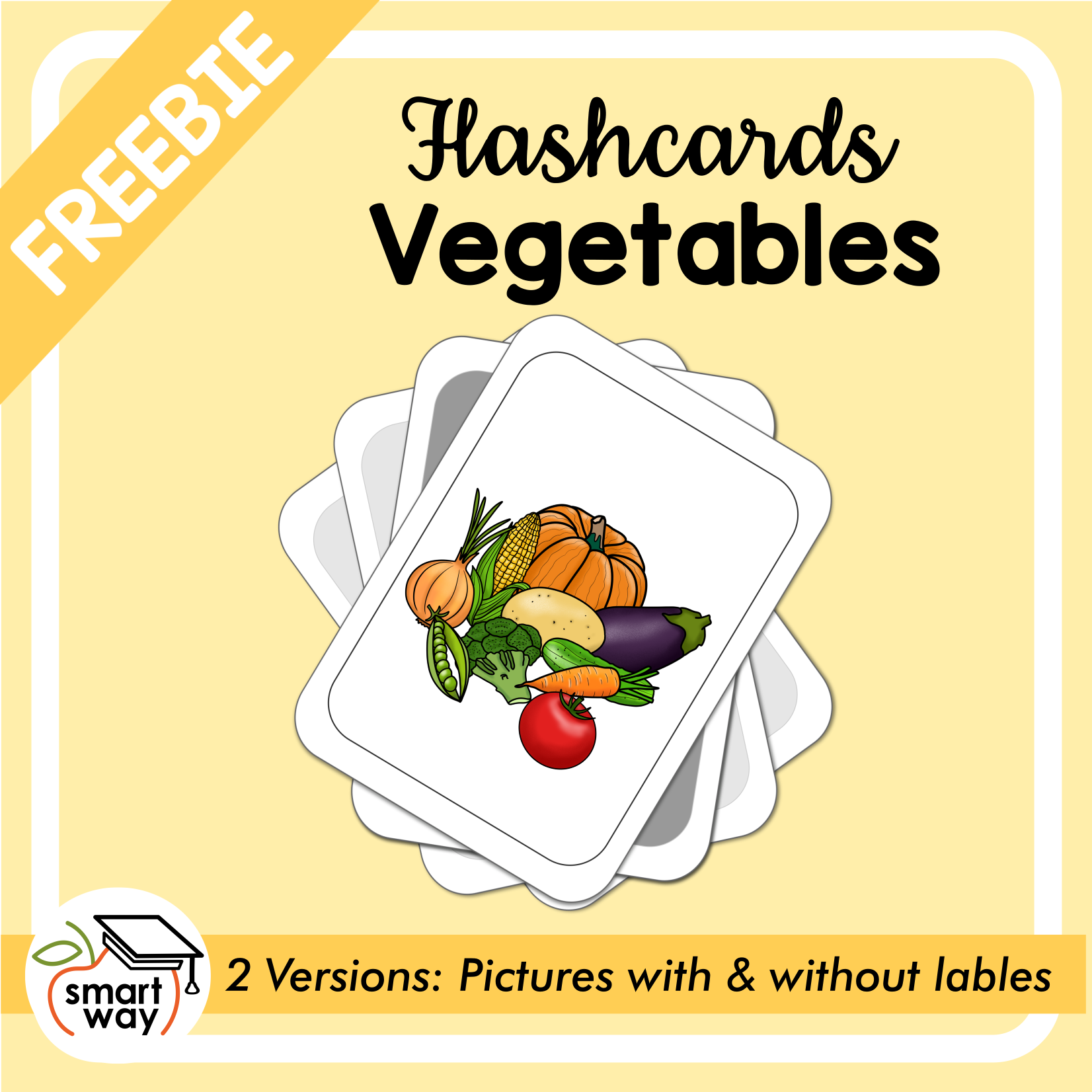 free vegetables flashcards