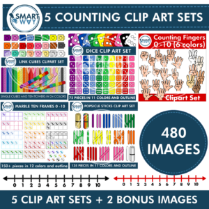 counting clip art bundle