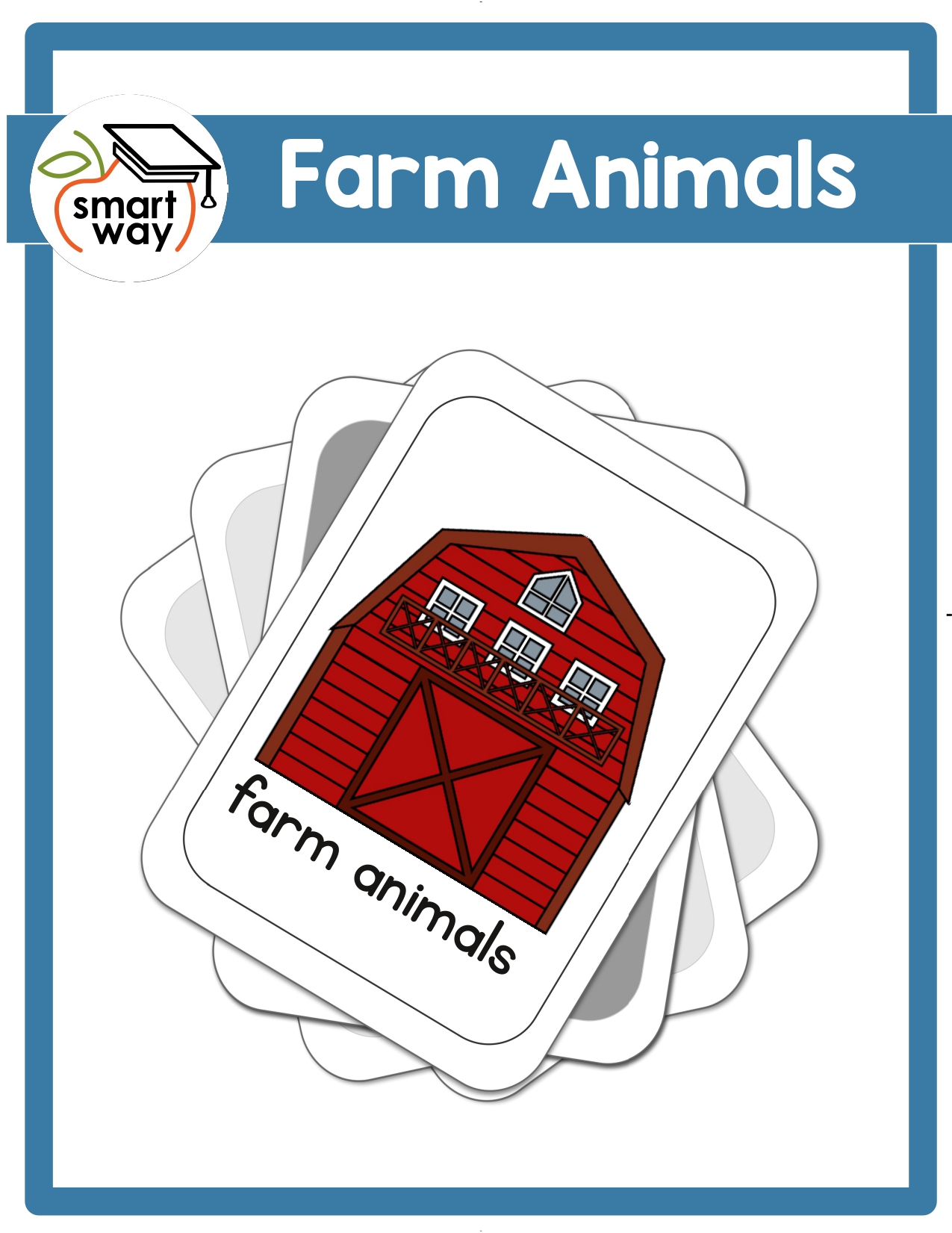 10 free farm animal flash cards