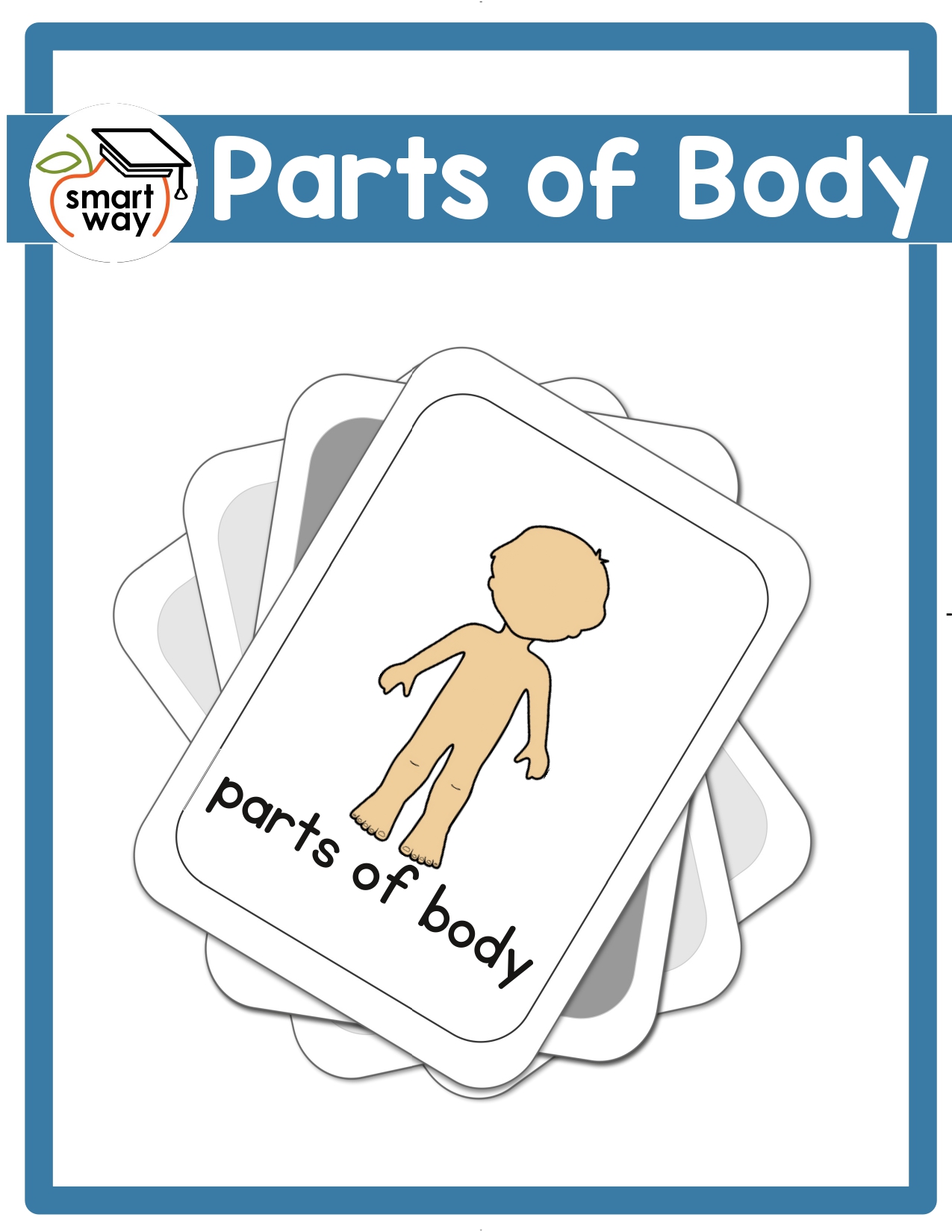 10 free parts of body flash cards