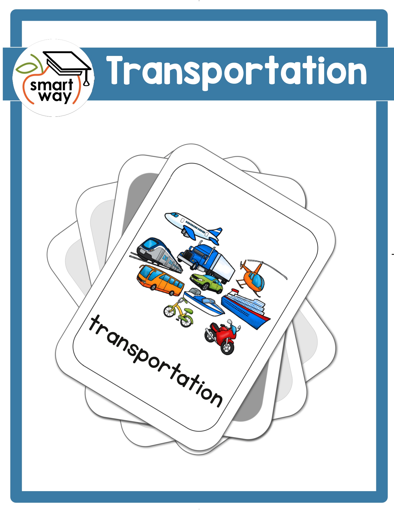 10 means of transport flash cards free