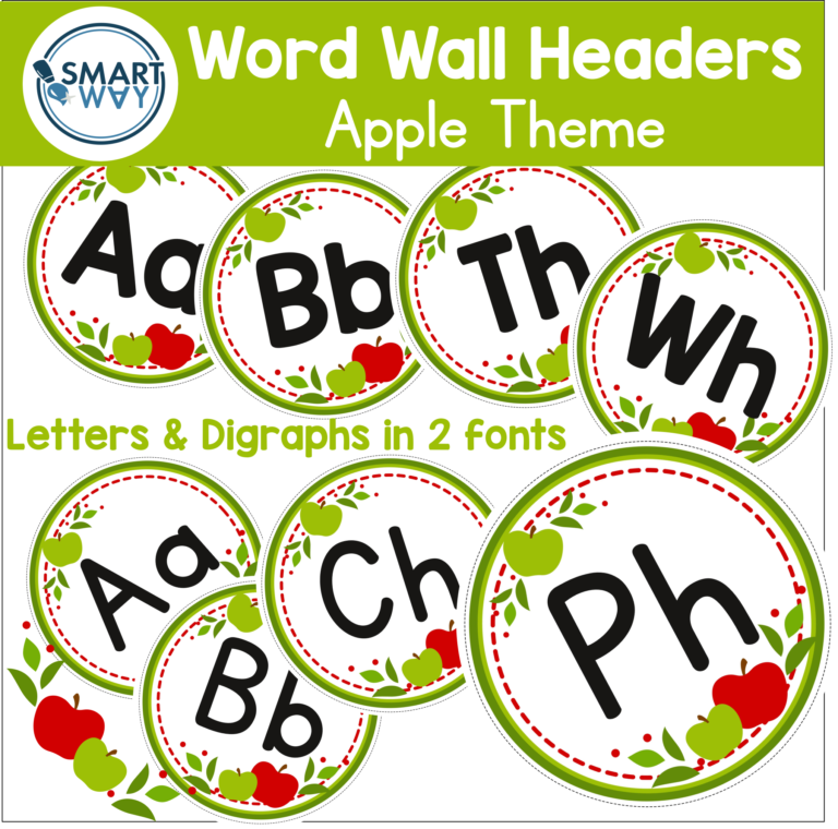 Word Wall Headers - apples