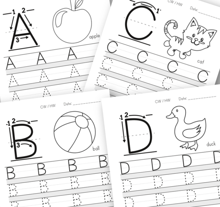 uppercase alphabet practice writing workbook