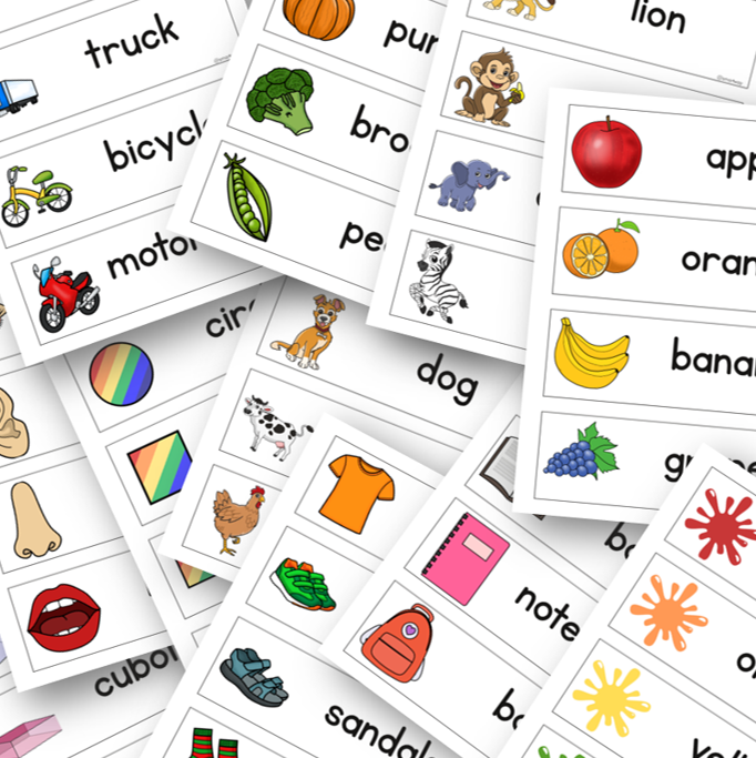 Free Word Cards for Preschool and Kindergarten