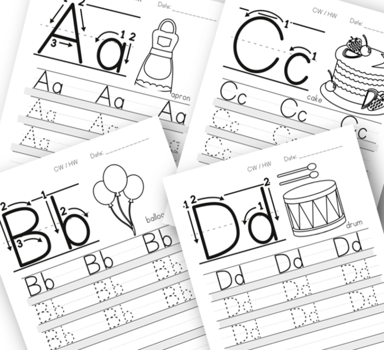 uppercase and lowercase alphabet practice writing workbook