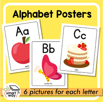 Alphabet Picture Posters Flashcards