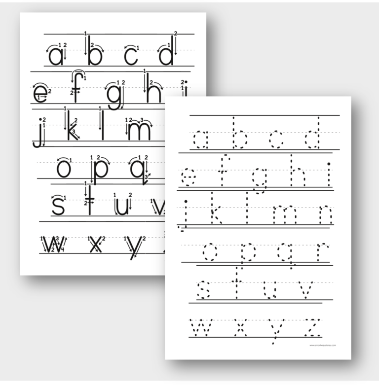 lowercase writing practice sheets