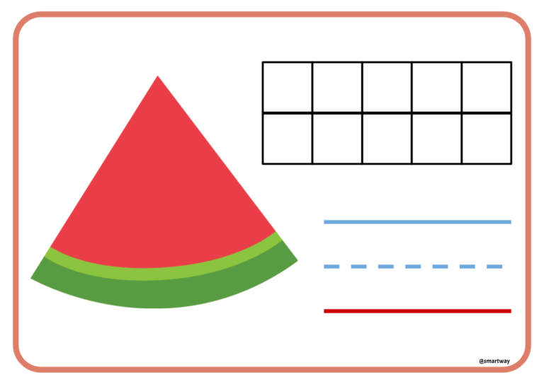 Summer Watermelon counting mat