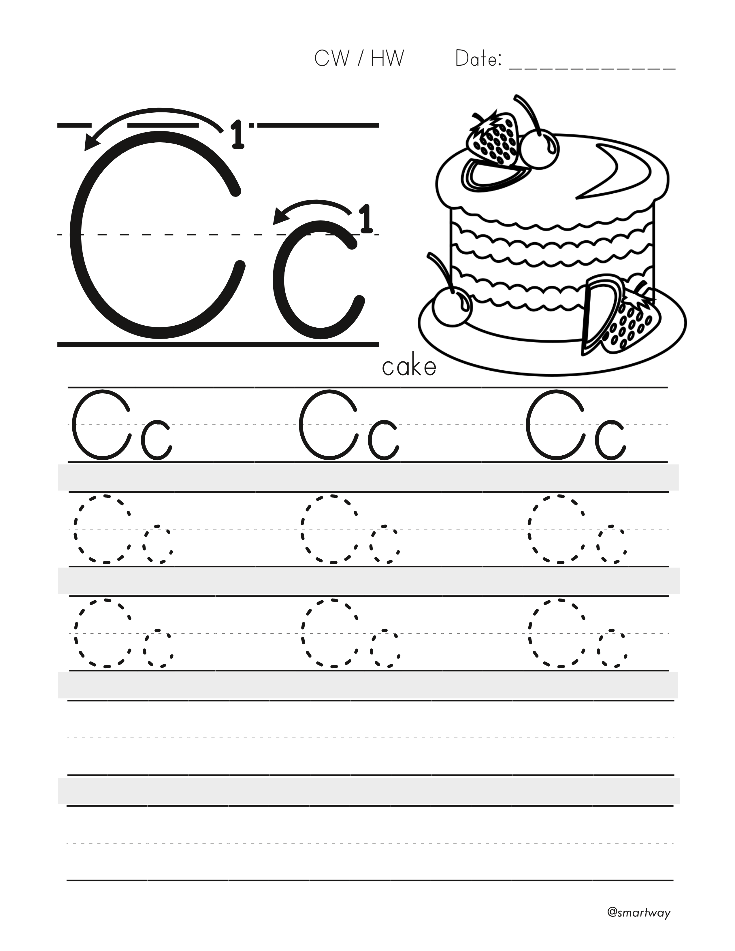 Uppercase and lower case letters gray-page006