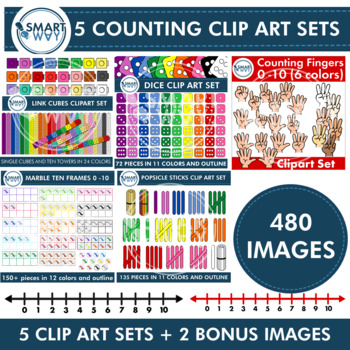 Math counters clipart bundle