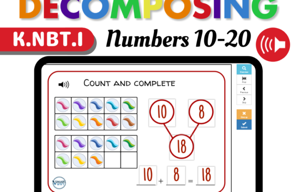 Composing and Decomposing numbers to 10 K.OA.A.3 Part-part-whole Boom cards