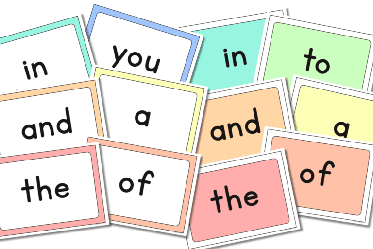 Pastel sight word posters with solid color backgrounds for a cohesive classroom display